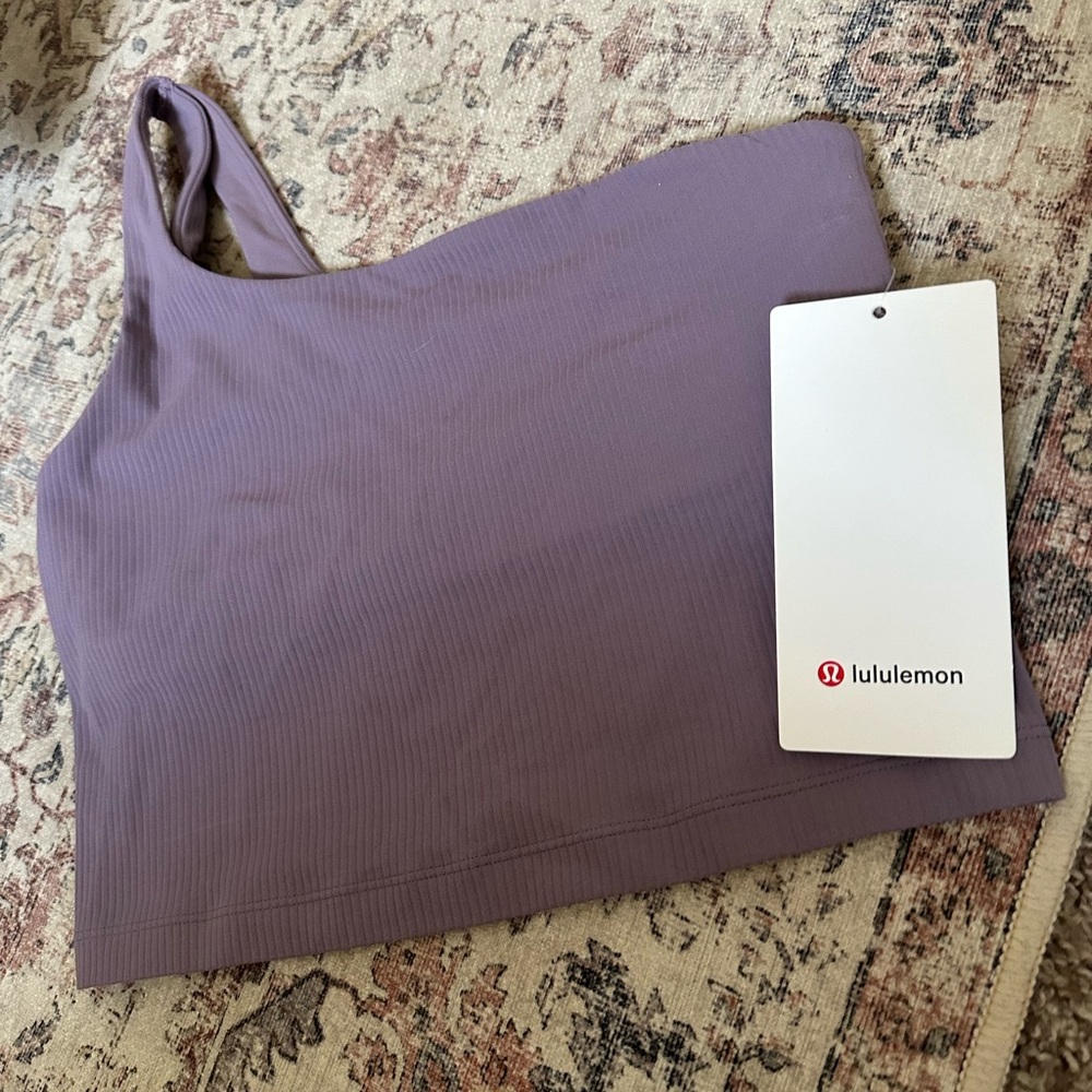 Ribbed Nulu Asymmetrical Yoga Top